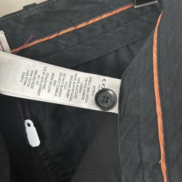 COACH WOOL BLEND TROUSERS DRESS PANTS SIZE 2 - Picture 4 of 6